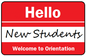 Hello New Students welcome to orientation 