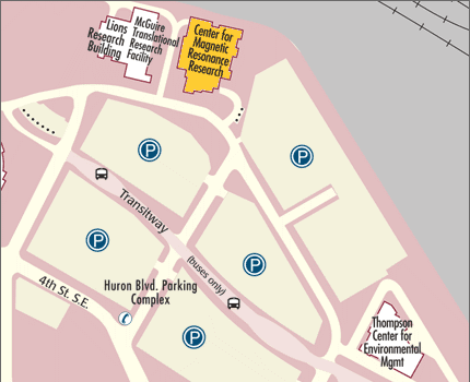 Zoomed in map to CMRR