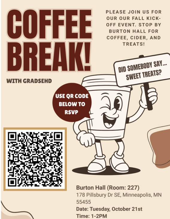 Coffee Break event flyer