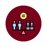Equity-Centered Design Icon - Maroon Circle